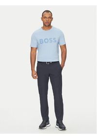 BOSS T-Shirt Tape Logo 50530990 Niebieski Regular Fit. Kolor: niebieski. Materiał: bawełna #3