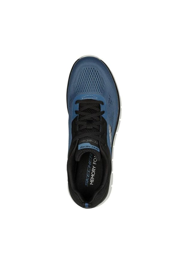 skechers - Męskie TRACK BROADER Sneakersy Niebieski / Czarny. Kolor: wielokolorowy, niebieski, czarny. Materiał: materiał. Szerokość cholewki: normalna. Sport: fitness