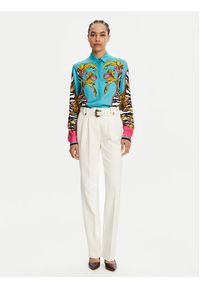 Versace Jeans Couture Spodnie materiałowe 78HAA111 Biały Straight Fit. Kolor: biały. Materiał: syntetyk