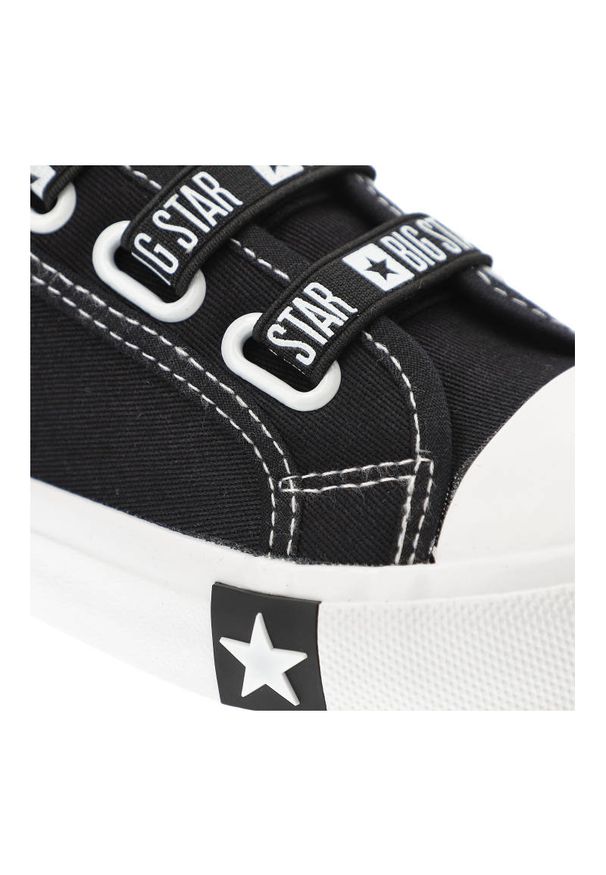 Big-Star - Czarne Trampki Big Star Wsuwane Buty Dziecięce. Zapięcie: bez zapięcia. Kolor: czarny. Materiał: materiał. Szerokość cholewki: normalna