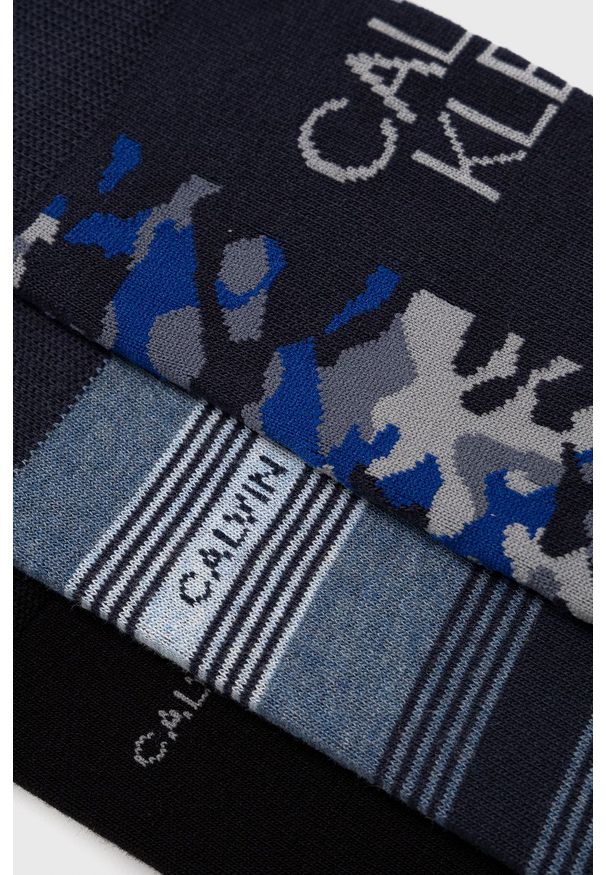 Calvin Klein Skarpetki (3-pack) męskie kolor granatowy. Kolor: niebieski