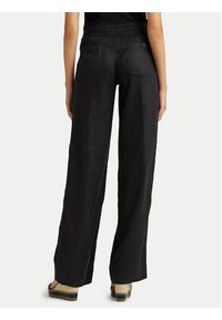 Lauren Ralph Lauren Spodnie materiałowe 200735136001 Czarny Wide Leg. Kolor: czarny. Materiał: len #2