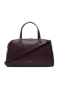 Calvin Klein Torebka Ck Medium Bowling Bag LV04F3610G Bordowy. Kolor: czerwony. Materiał: skórzane #4