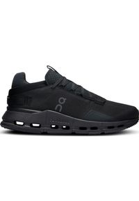 Buty do biegania męskie On Running Cloudnova 2. Zapięcie: sznurówki. Kolor: czarny. Materiał: syntetyk, materiał. Szerokość cholewki: normalna. Sport: bieganie