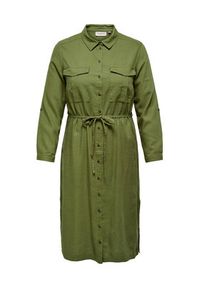 ONLY Carmakoma Sukienka koszulowa 15281039 Zielony Relaxed Fit. Kolor: zielony. Typ sukienki: koszulowe #4