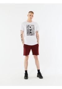 outhorn - T-shirt z nadrukiem męski. Okazja: na plażę. Materiał: materiał, bawełna. Wzór: nadruk #2
