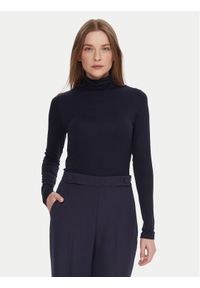 United Colors of Benetton - United Colors Of Benetton Golf 3Z12D2010 Granatowy Slim Fit. Typ kołnierza: golf. Kolor: niebieski. Materiał: wiskoza #1