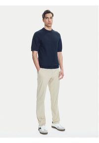 BOSS Sweter Kencel 50545678 Granatowy Regular Fit. Kolor: niebieski. Materiał: bawełna #3
