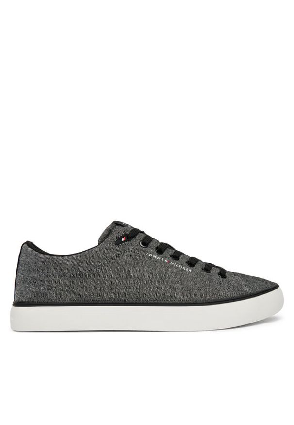 TOMMY HILFIGER - Tommy Hilfiger Tenisówki Th Hi Vulc Core Low Chambray FM0FM05818 Szary. Kolor: szary. Materiał: materiał