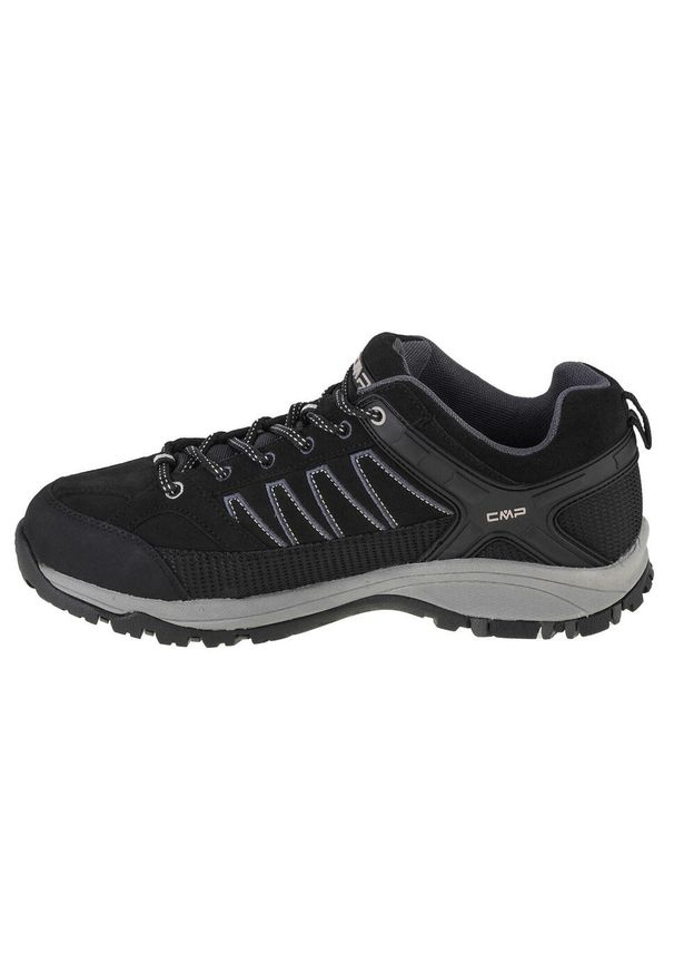 Buty trekkingowe męskie, CMP Sun Low Hiking. Kolor: czarny. Materiał: skóra, materiał, syntetyk, tkanina, guma, zamsz. Sport: turystyka piesza