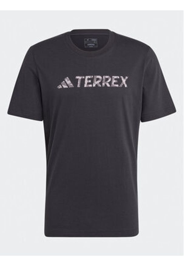 Adidas - adidas T-Shirt Terrex Classic Logo T-Shirt HZ1399 Czarny Regular Fit. Kolor: czarny. Materiał: bawełna