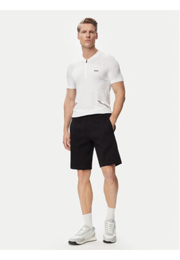 BOSS T-Shirt Game 2 50564794 Biały Slim Fit. Kolor: biały. Materiał: syntetyk