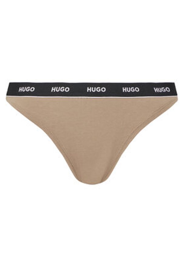 Hugo - HUGO Komplet 3 par stringów 50480150 Kolorowy. Materiał: bawełna. Wzór: kolorowy