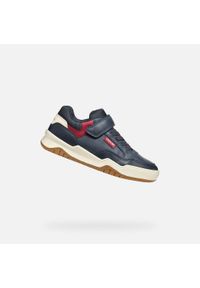 Geox - Buty GEOX J PERTH Niebieski. Okazja: na co dzień. Kolor: niebieski, czerwony, wielokolorowy. Materiał: syntetyk, tkanina