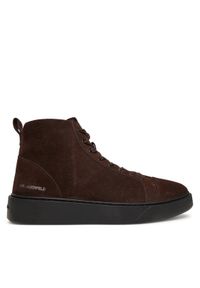 Karl Lagerfeld - KARL LAGERFELD Sneakersy Flint II KL53353L Brązowy. Kolor: brązowy. Materiał: zamsz, skóra