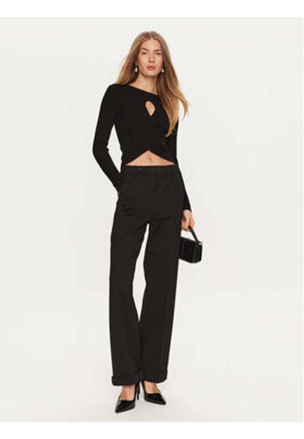 ViCOLO Spodnie materiałowe TS0116 Czarny Regular Fit. Kolor: czarny. Materiał: syntetyk