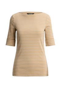 Lauren Ralph Lauren - LAUREN RALPH LAUREN Bluzka Judy 200P13919003 Beżowy Regular Fit. Kolor: beżowy. Materiał: bawełna #6