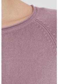 Vero Moda sweter damski kolor różowy lekki. Okazja: na co dzień. Kolor: różowy. Materiał: materiał, wiskoza, dzianina. Długość rękawa: raglanowy rękaw. Styl: casual #2