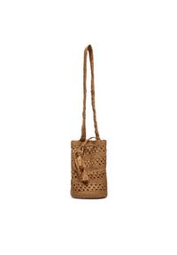 Manebi Torebka Handcrafted Raffia Beach Bucket Weaving V 2.2 AO Brązowy. Kolor: brązowy