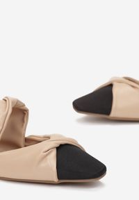 Born2be - Beżowe Klapki Iphione. Kolor: beżowy. Materiał: materiał. Sezon: lato. Obcas: na obcasie. Wysokość obcasa: niski #3