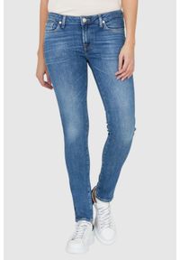 7 FOR ALL MANKIND Niebieskie jeansy damskie PYPER SLIM ILLUSION Stride, Rozmiar 26. Kolor: niebieski