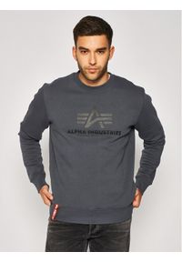 Alpha Industries Bluza Basic 178302 Szary Regular Fit. Kolor: szary. Materiał: bawełna