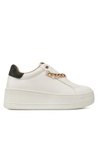 DeeZee Sneakersy AM25231-B Biały. Kolor: biały. Materiał: skóra