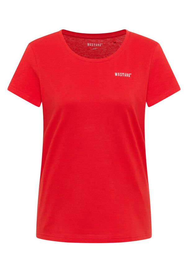 Mustang T-Shirt Alma 1016748 Czerwony Regular Fit. Kolor: czerwony. Materiał: bawełna