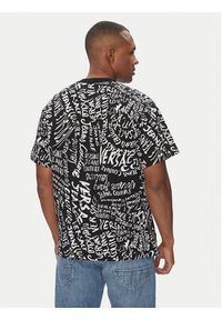 Versace Jeans Couture T-Shirt 78GAH6R0 Czarny Regular Fit. Kolor: czarny. Materiał: bawełna #5