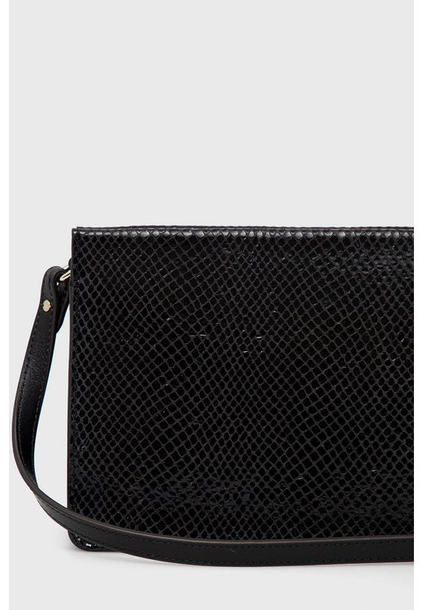 Furla Torebka skórzana Babylon kolor czarny. Kolor: czarny. Materiał: skórzane. Rodzaj torebki: na ramię