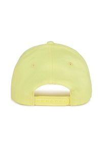 DKNY - Dkny czapka z daszkiem bawełniana dziecięca kolor żółty z nadrukiem. Kolor: żółty. Materiał: bawełna. Wzór: nadruk #2