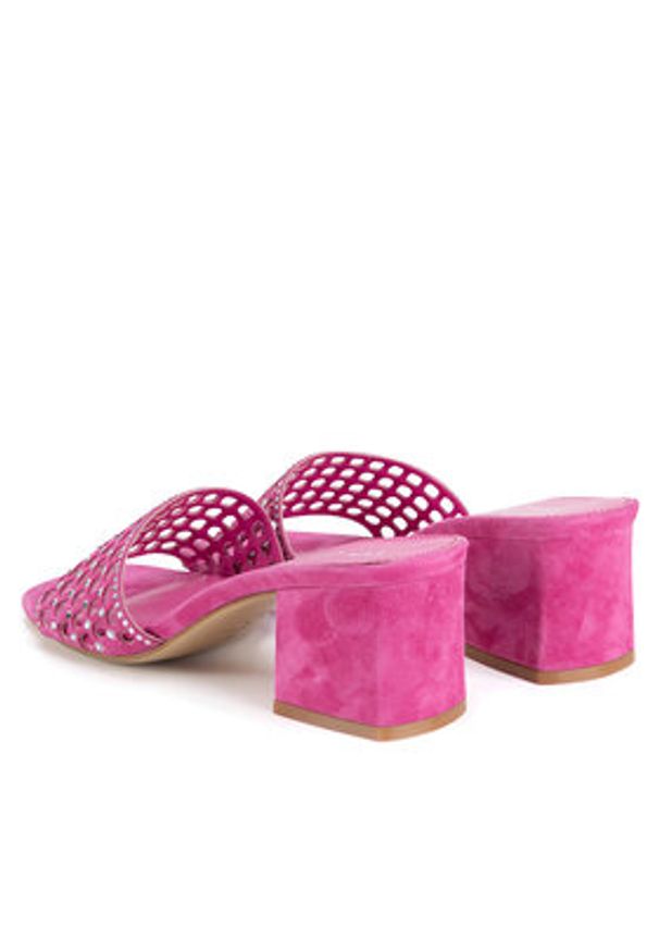 Eva Minge Klapki VERA-1559-2-1 Różowy. Kolor: różowy. Materiał: skóra, syntetyk