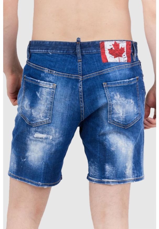 DSQUARED2 Jeansowe szorty męskie, Rozmiar 46. Kolor: niebieski. Materiał: jeans. Styl: marine