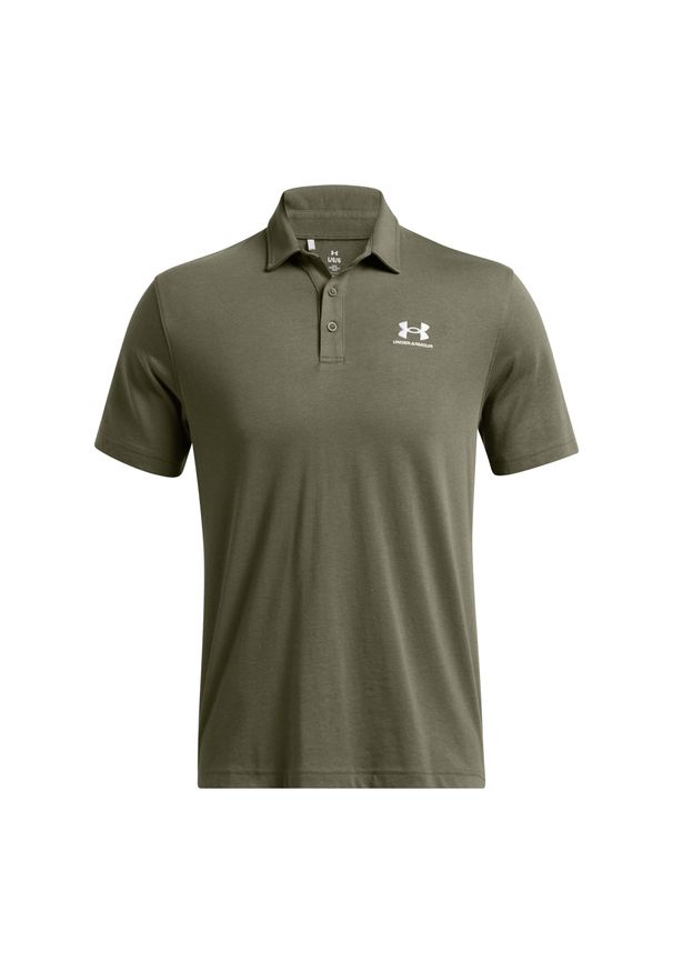 Polo Under Armour Icon. Typ kołnierza: polo. Kolor: zielony, biały, wielokolorowy. Styl: elegancki, sportowy