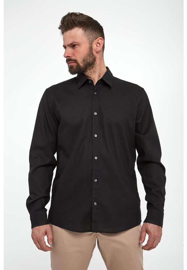 JOOP! Jeans - Koszula męska lniana Hanson JOOP! JEANS. Materiał: len