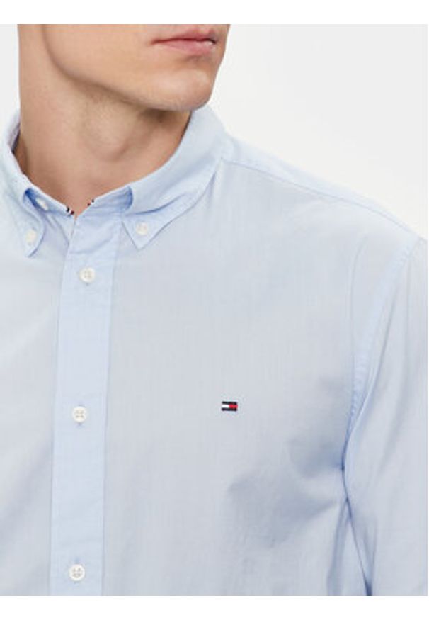 TOMMY HILFIGER - Tommy Hilfiger Koszula MW0MW30934 Błękitny Regular Fit. Kolor: niebieski. Materiał: bawełna
