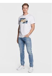Pepe Jeans T-Shirt Rederick PM508685 Biały Regular Fit. Kolor: biały. Materiał: bawełna