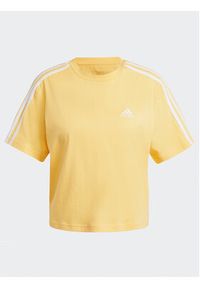 Adidas - adidas T-Shirt Essentials 3-Stripes IS1575 Żółty Loose Fit. Kolor: żółty. Materiał: bawełna