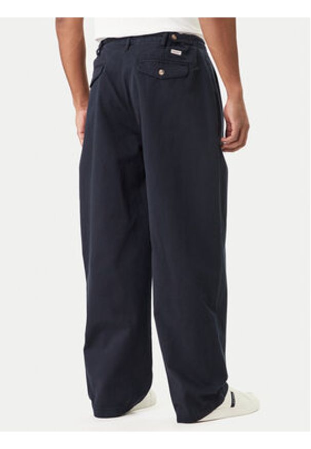 Guess Jeans Spodnie materiałowe M6RB59 WGCV1 Granatowy Relaxed Fit. Kolor: niebieski. Materiał: bawełna