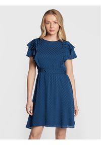 DKNY Sukienka codzienna DD2FD976 Niebieski Regular Fit. Okazja: na co dzień. Kolor: niebieski. Materiał: syntetyk. Typ sukienki: proste. Styl: casual