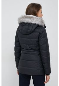 TOMMY HILFIGER - Tommy Hilfiger kurtka puchowa damska kolor czarny zimowa. Okazja: na co dzień. Kolor: czarny. Materiał: puch. Sezon: zima. Styl: casual #5