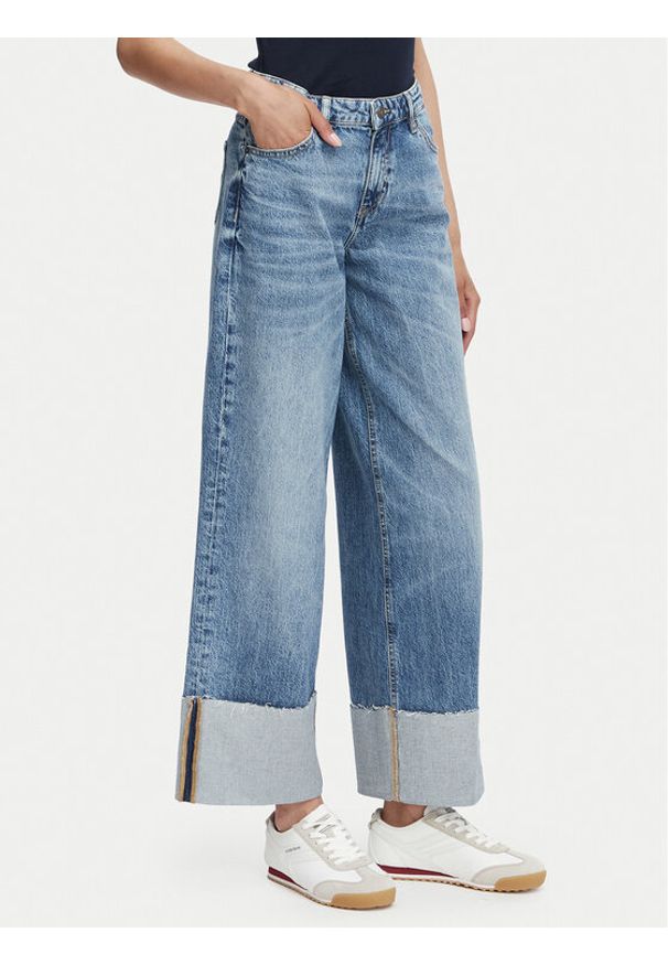 Guess Jeans Jeansy W6RA2B D5M5M Niebieski Wide Leg. Kolor: niebieski
