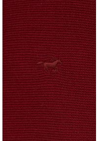 Mustang sweter bawełniany męski kolor czerwony lekki. Kolor: czerwony. Materiał: bawełna #3