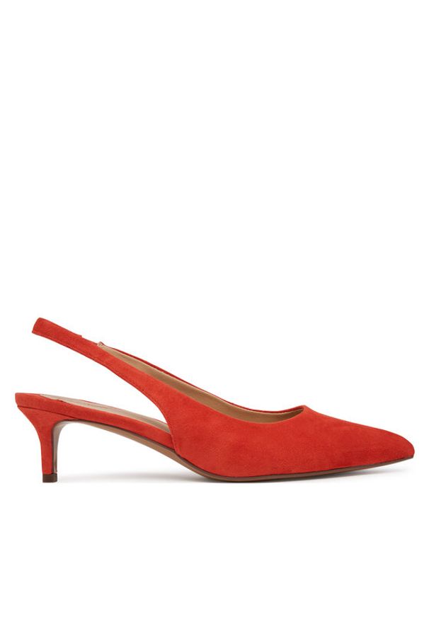 Lauren Ralph Lauren - LAUREN RALPH LAUREN Sandały 802959263005 Czerwony. Kolor: czerwony. Materiał: zamsz, skóra