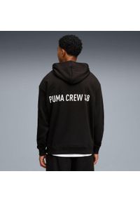 Bluza z kapturem Puma M Graphic French Terry Hoodie, Mężczyźni. Typ kołnierza: kaptur. Kolor: czarny. Materiał: poliester, materiał