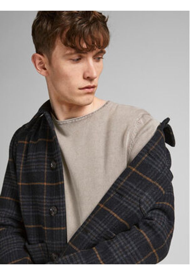Jack & Jones - Jack&Jones Sweter Leo 12174001 Brązowy Regular Fit. Kolor: brązowy. Materiał: bawełna