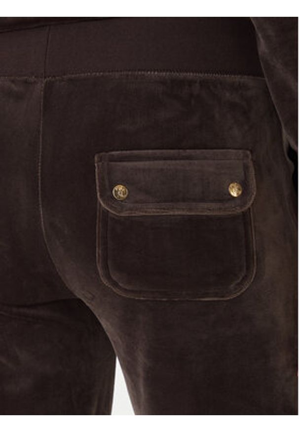 Juicy Couture Spodnie dresowe Layla JCSEBJ001G Brązowy Regular Fit. Kolor: brązowy. Materiał: syntetyk