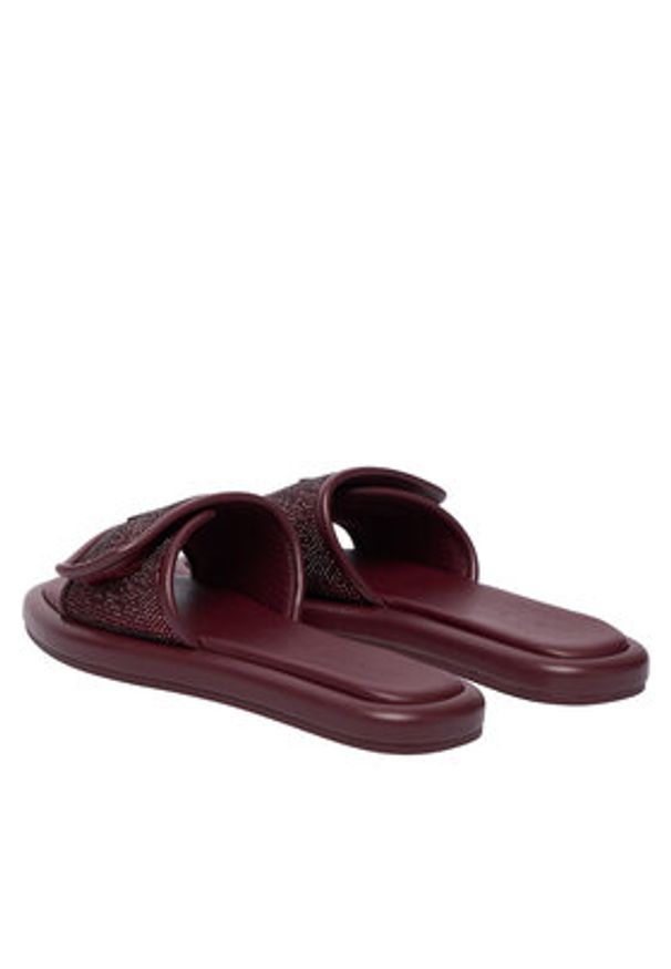MICHAEL Michael Kors Klapki 40F5SKFA3S Bordowy. Kolor: czerwony. Materiał: skóra