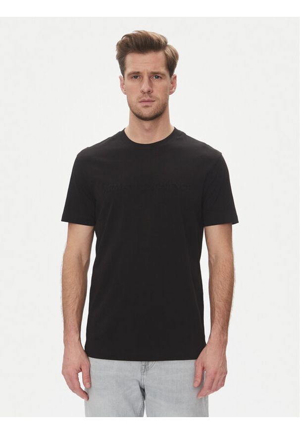 Armani Exchange T-Shirt XM000554 AF10356 UC001 Czarny Regular Fit. Kolor: czarny. Materiał: bawełna