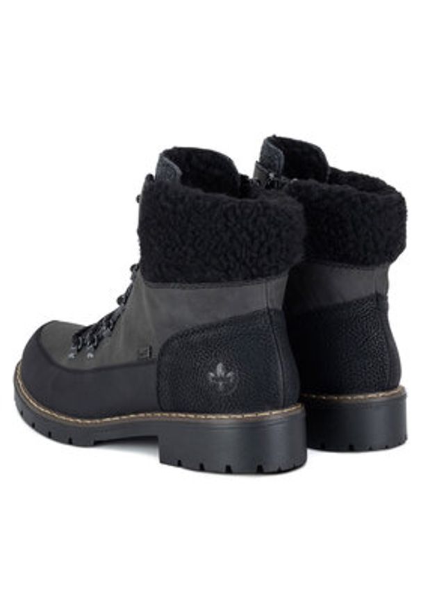 Rieker Trzewiki Y9101-45 Szary. Kolor: szary. Materiał: materiał